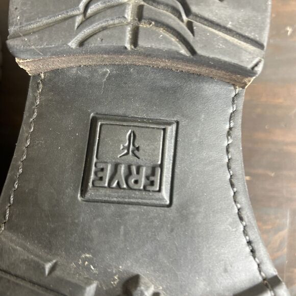 Frye Oxford Mens Black Leather Low Top Cap Toe Oxfords Shoes Lace up 8.5 - Picture 13 of 13